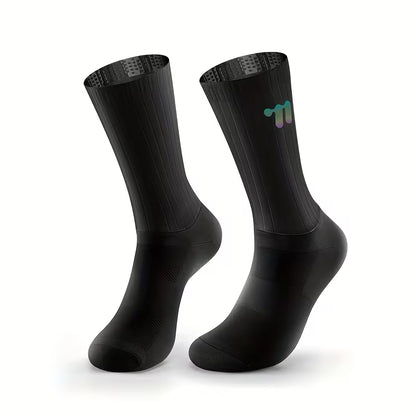Calcetines de Ciclismo Aerodinámicos - Tela Italiana y Compresión Graduada
