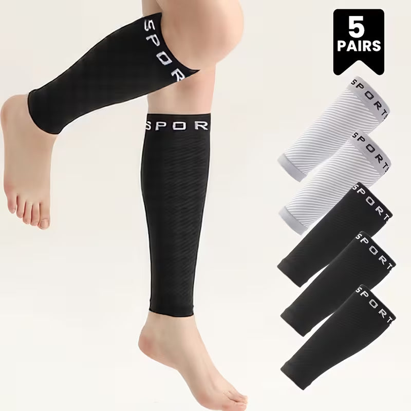 Paquete de 5 Calcetines de Compresión para Mujer - Ideales para Deportes, Running y Viajes