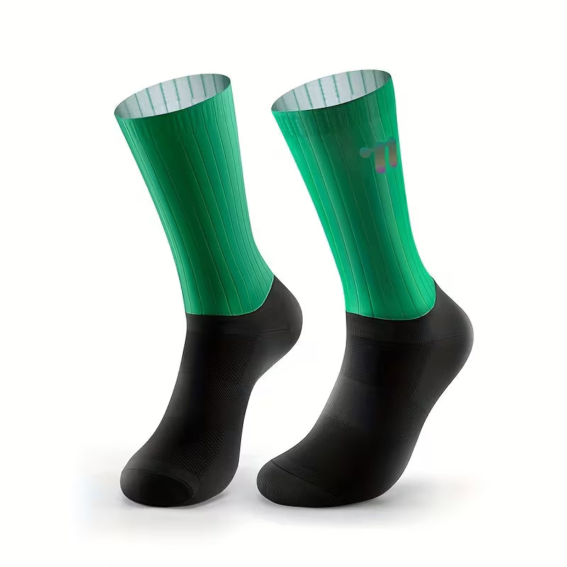 Calcetines de Ciclismo Aerodinámicos - Tela Italiana y Compresión Graduada