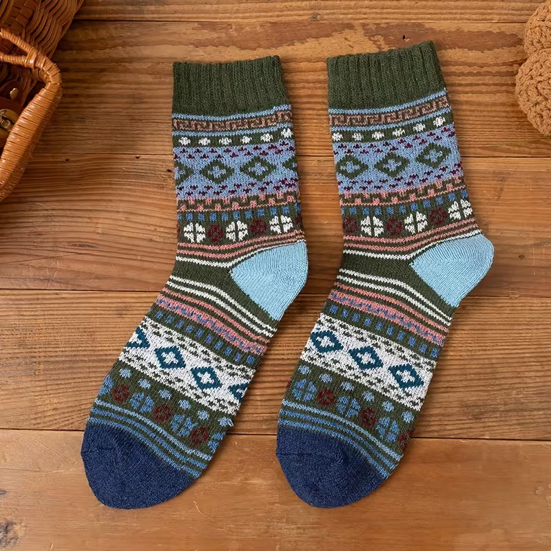 Paquete de 5 Calcetines Gruesos de Lana para Hombre - Cálidos para Invierno y Senderismo