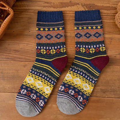 Paquete de 5 Calcetines Gruesos de Lana para Hombre - Cálidos para Invierno y Senderismo