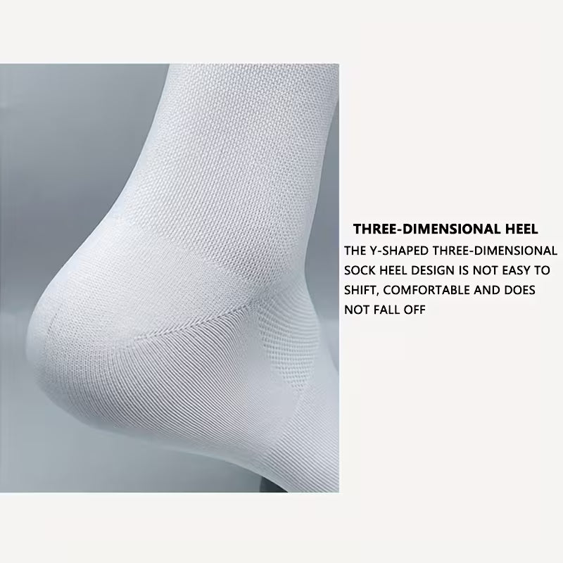 Set de Calcetines de Ciclismo a Media Pantorrilla - Elásticos, Transpirables y Cómodos