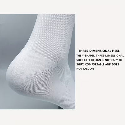 Set de Calcetines de Ciclismo a Media Pantorrilla - Elásticos, Transpirables y Cómodos
