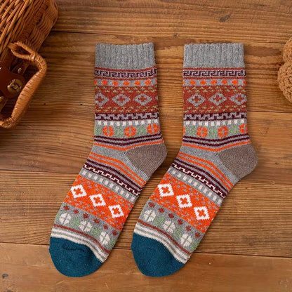 Paquete de 5 Calcetines Gruesos de Lana para Hombre - Cálidos para Invierno y Senderismo