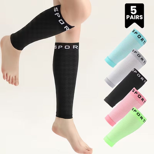 Paquete de 5 Calcetines de Compresión para Mujer - Ideales para Deportes, Running y Viajes