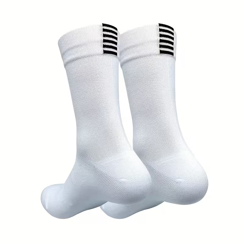 Set de Calcetines de Ciclismo a Media Pantorrilla - Elásticos, Transpirables y Cómodos