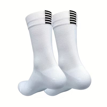 Set de Calcetines de Ciclismo a Media Pantorrilla - Elásticos, Transpirables y Cómodos