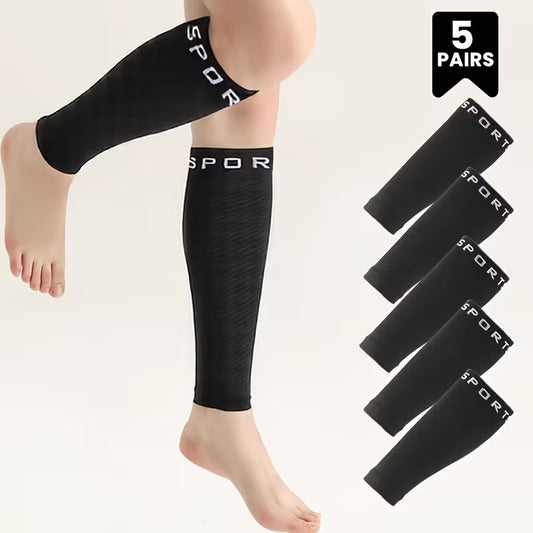 Paquete de 5 Calcetines de Compresión para Mujer - Ideales para Deportes, Running y Viajes